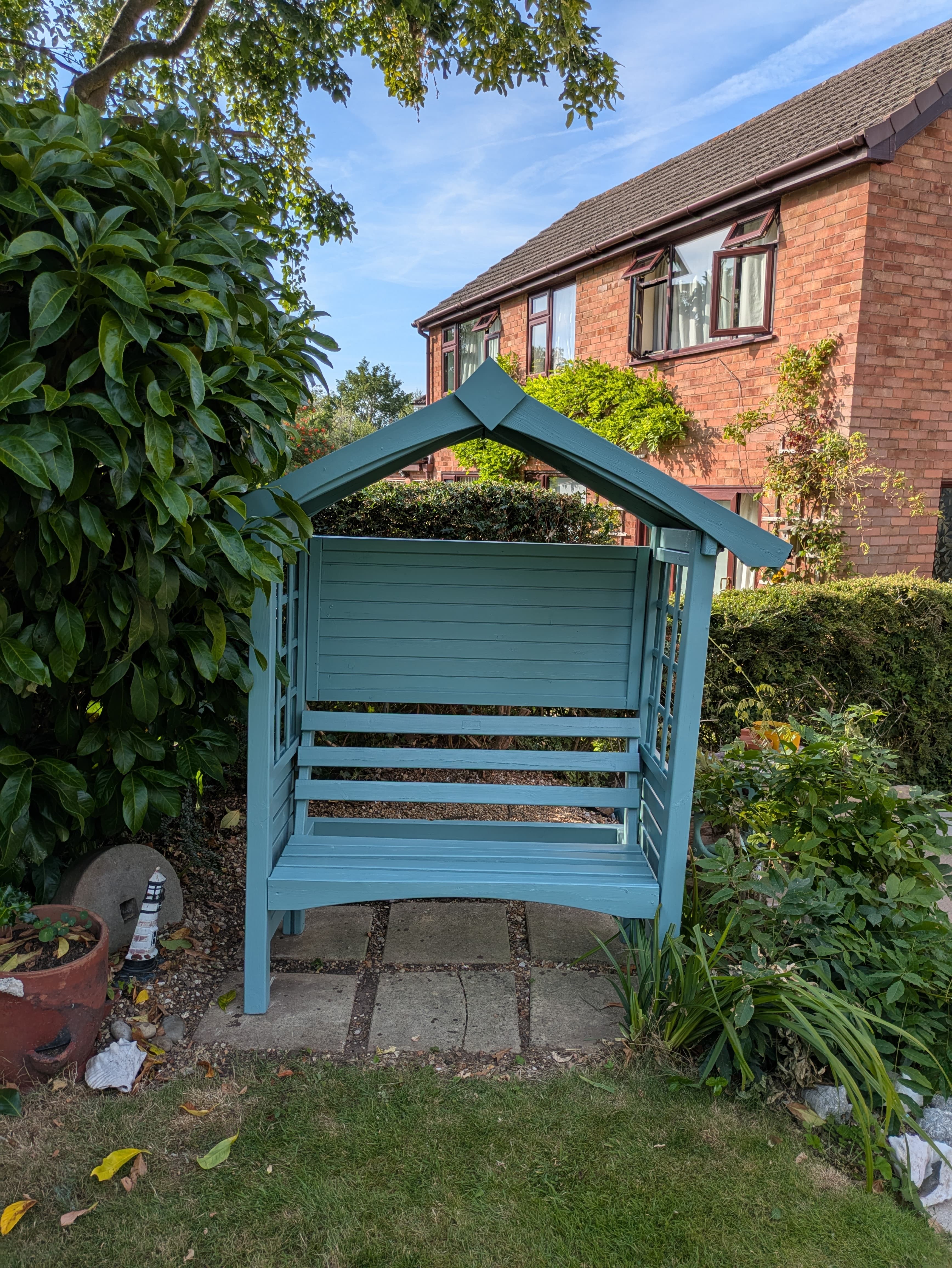 Clean driveway after pressure washing